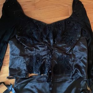 Gorgeous satin set pants and top